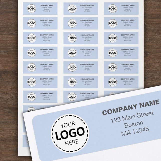 Custom Buisness Logo & Return Address Baby Blue (Creator Uploaded)