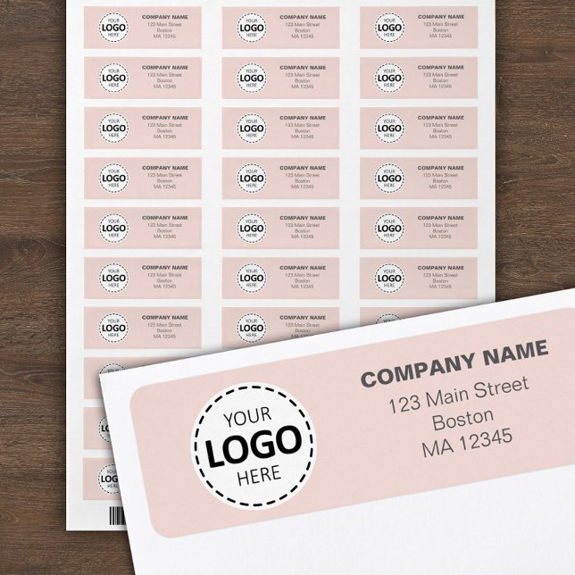 Custom Buisness Logo & Return Address Blush Pink (Creator Uploaded)