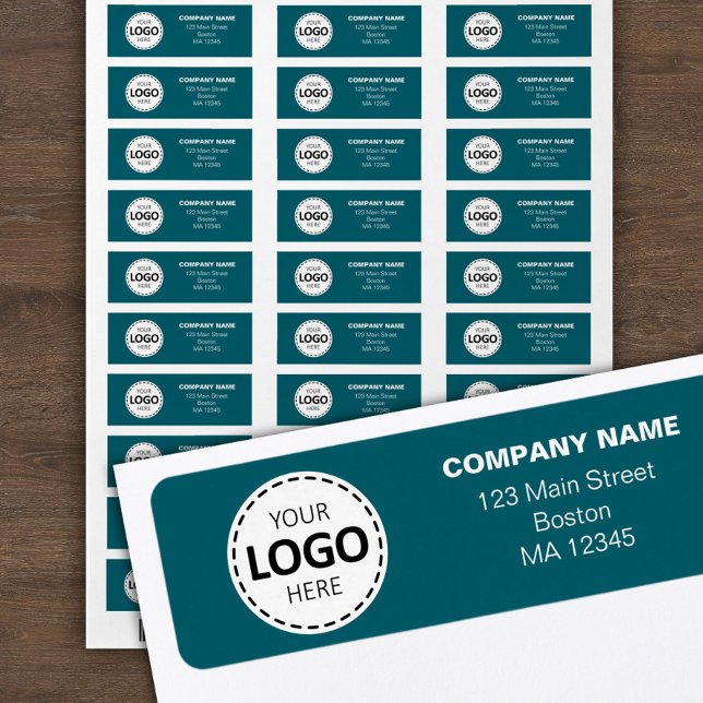 Custom Buisness Logo & Return Address Dark Teal (Creator Uploaded)