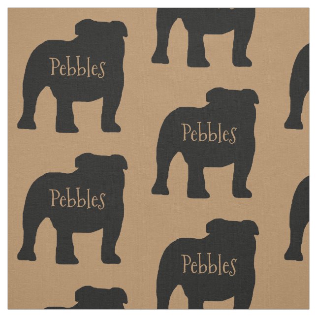 Custom Bulldog Dog Fabric (Swatch)
