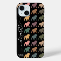Custom Bulldog Floral Name Boho Pet Lover Gift