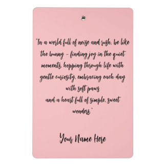 Custom Bunny Mini Clipboard