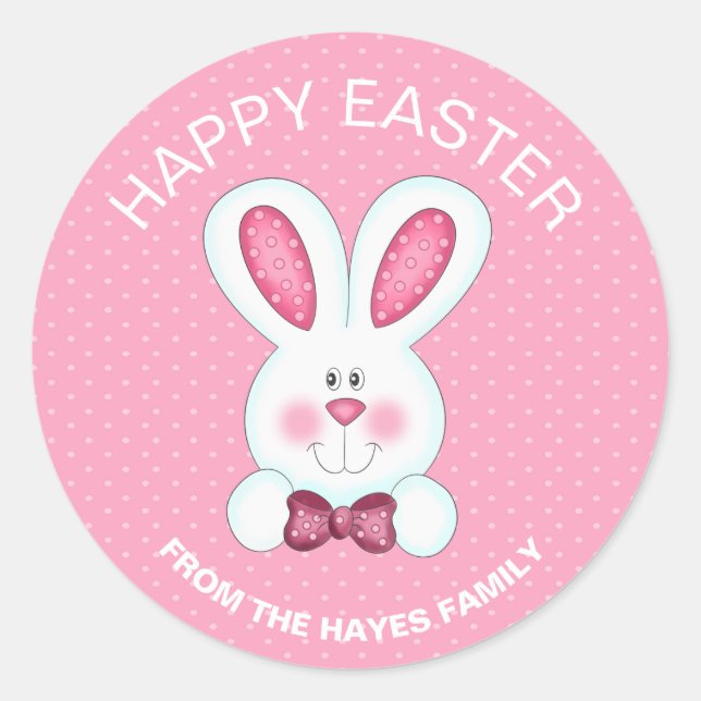 Custom Bunny Rabbit Sticker (Front)