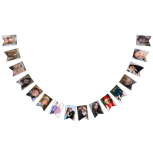 Custom bunting party photo banner