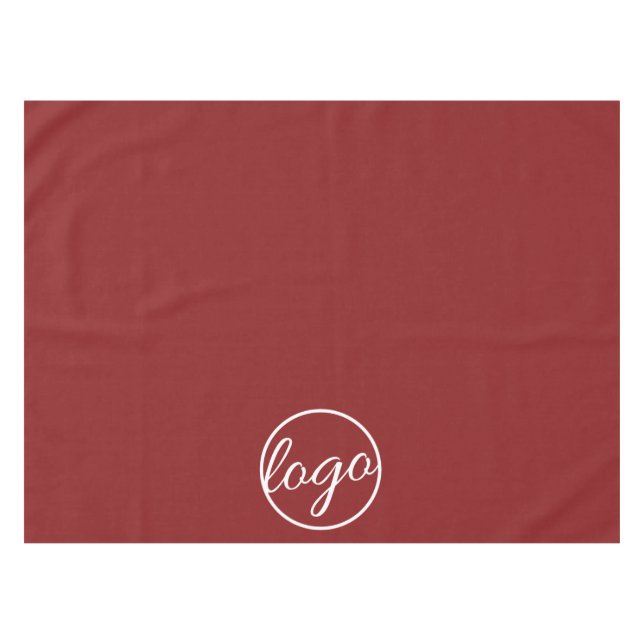 Custom Burgundy Logo Trade Show Business Tablecloth (Front (Horizontal))