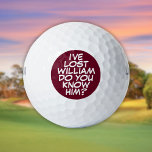 Custom Burgundy Red Funny Comic Book Lost Golf Balls<br><div class="desc">Never mix up your balls again!  Personalise the name to create unique golf balls designed to put a wham,  bang,  zap into anyone's game. Designed by Thisisnotme©</div>