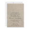 Custom Burlap Wedding Invitation