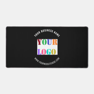 Custom Busines Logo and Text Desk Mat Your Colours