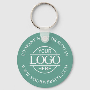 Custom Busines Logo Promotional Teal Green  Key Ring
