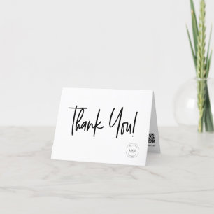 Custom Busines Logo Social Website Code Thank You Card