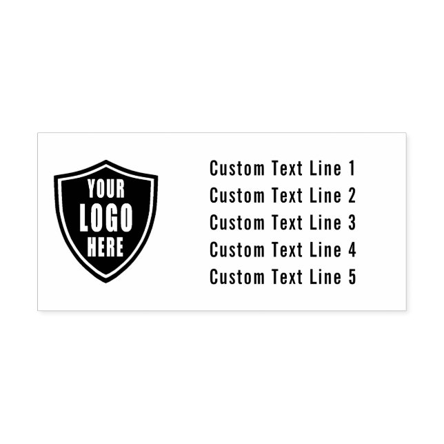 Custom Business 5 Lines  Self-inking Stamp (Design)