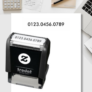 Custom Business Account Number Self-inking Stamp