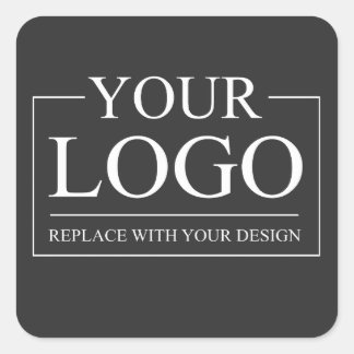 Custom Business ADD LOGO Company Professional  Square Sticker