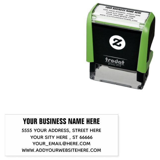 Custom Business Address Name Website Info Stamp (In Situ)