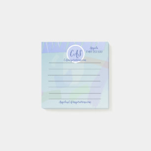Custom Business Blue Watercolour Post-It Notes