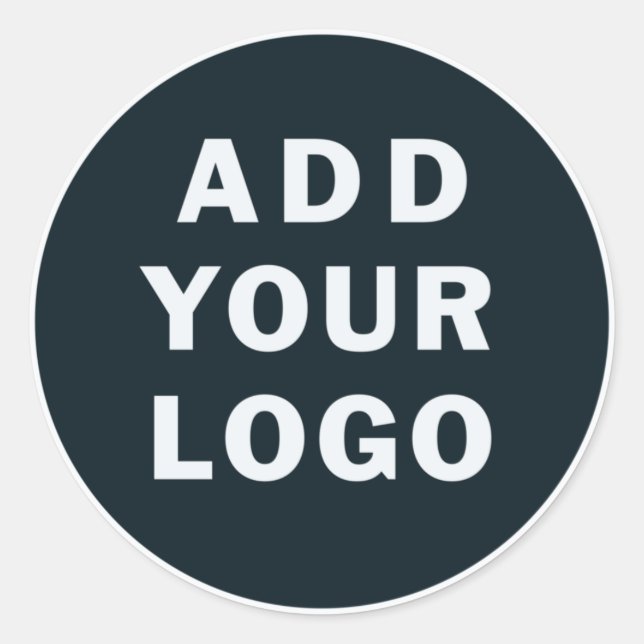 Custom Business Brand Logo Classic Round Sticker (Front)