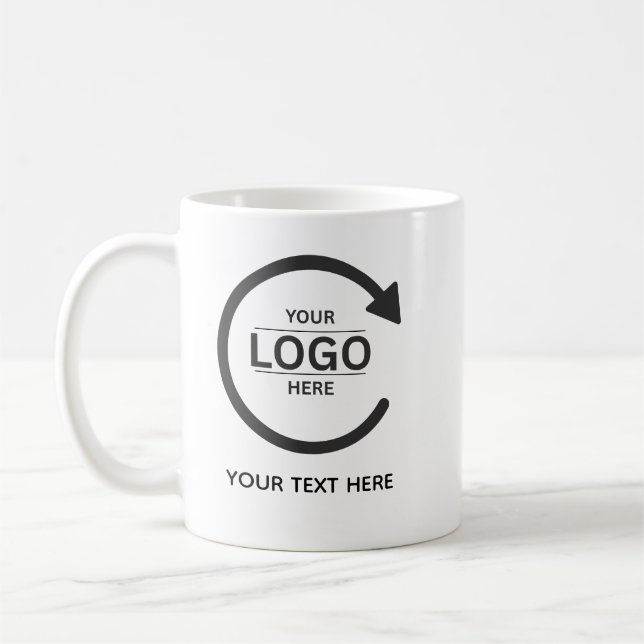 Custom Business Brand Logo Coffee Mug (Left)