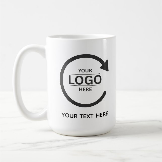Custom Business Brand Logo Coffee Mug (Left)