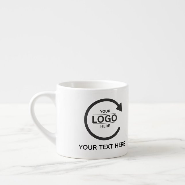 Custom Business Brand Logo Espresso Cup (Left)