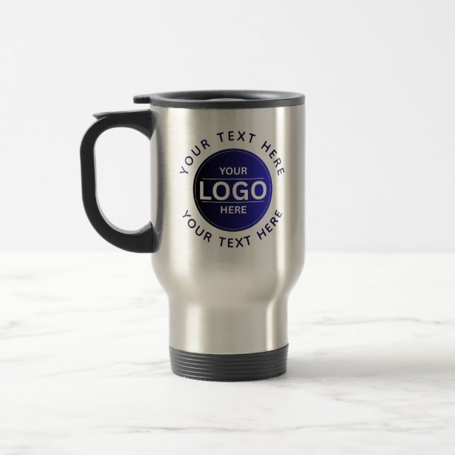 Custom Business Brand Logo Travel Mug (Left)