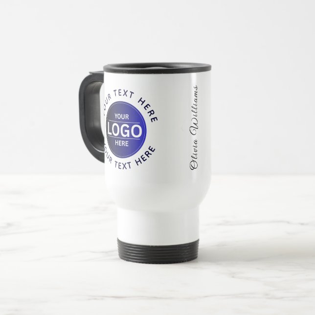Custom Business Brand Logo Travel Mug (Front Left)