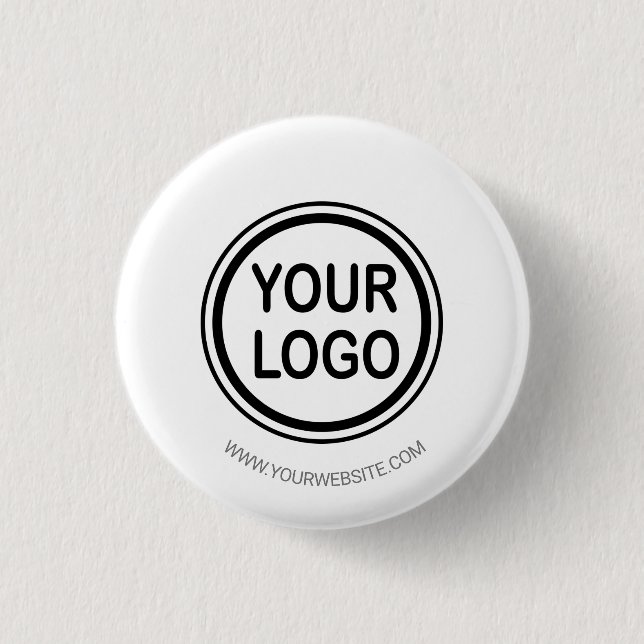 Custom Business Branding Logo Template Button (Front)