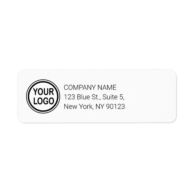 Custom Business Branding Logo Template Label (Front)