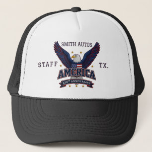 Custom Business Branding USA 250 Trucker Hat