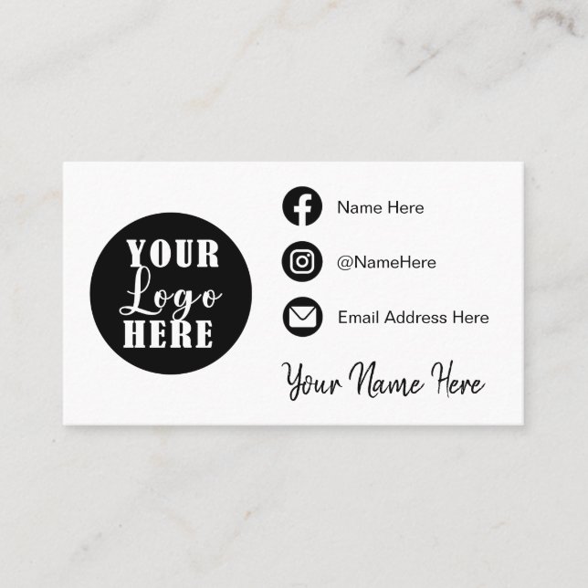 Custom Business Card - 3.5" x 2.0" in size!  (Front)