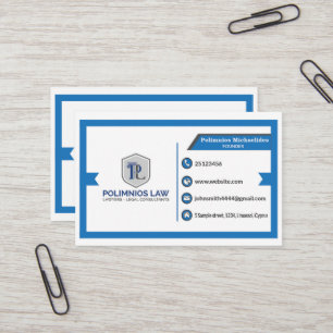 Custom Business Card. Business Card For A Lawyer.