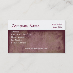 Custom Business Card, Cranberry Vintage Design Card