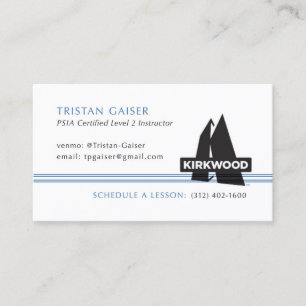 Custom Business Card for Ski Instructors