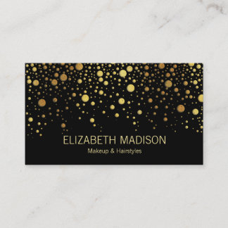 Custom Business Card - Gold Confetti