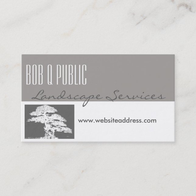 custom business card landscape services (Front)