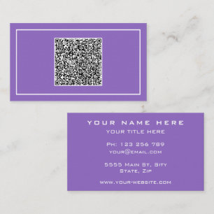 Custom Business Card with QR Code Scan Info