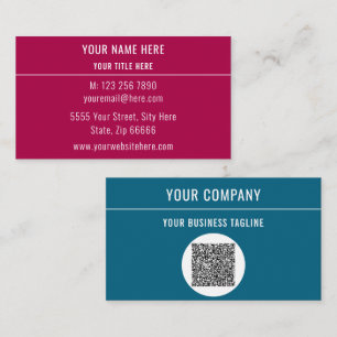Custom Business Card with QR Code Your Own Design