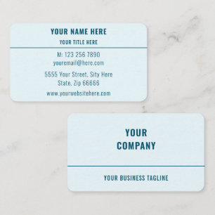 Custom Business Card Your Name Text Contact Info