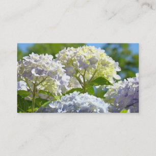 Custom Business Cards Blue Hydranges Flowers