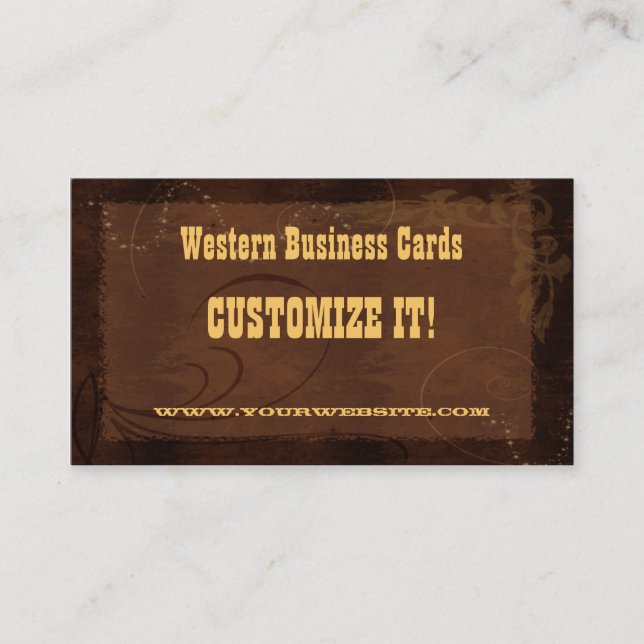 CUSTOM business Cards - Country Western (Front)