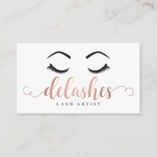 Custom Business Cards: DeLashes Appointment Card