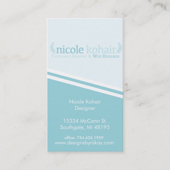 Custom Business Cards For Nicole (Front)