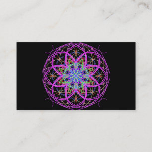 Custom Business Cards, Kaleidoscope Mandala Art 1 Card