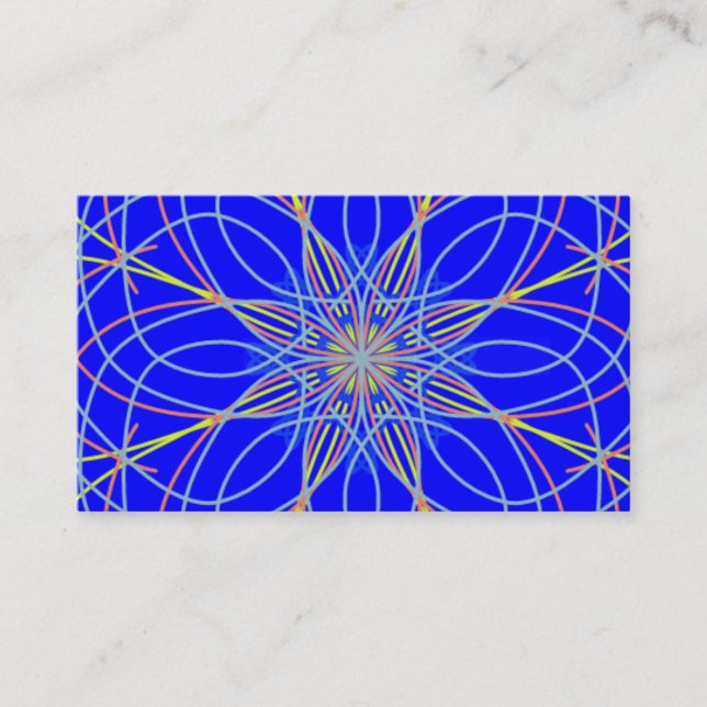 Custom Business Cards, Kaleidoscope Mandala Art 2a Business Card (Front)