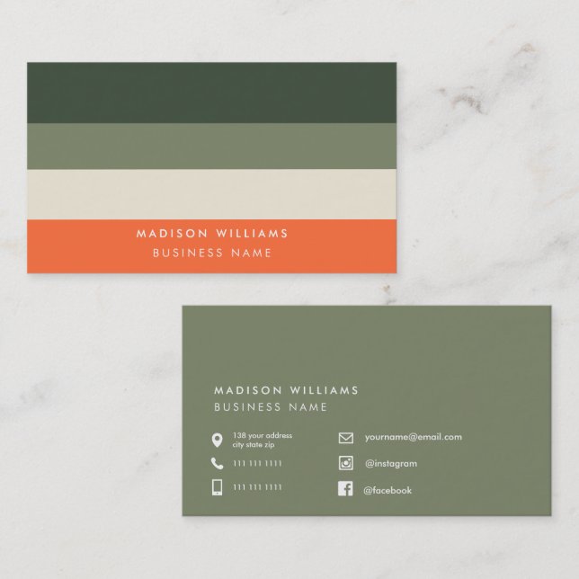 Custom Business Cards Minimal Stylish (Front/Back)