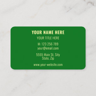 Custom Business Cards Name Text Info Colours Font