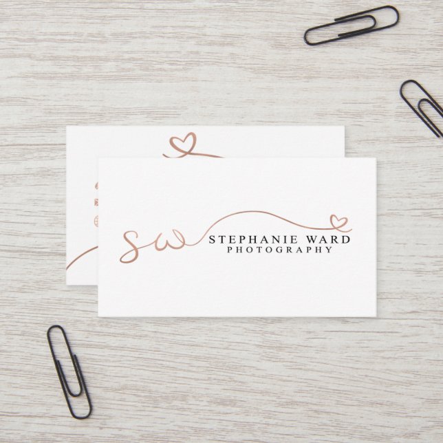 Custom Business Cards: Stephanie Ward Card (Front/Back In Situ)