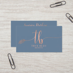Custom Business Cards: True Bleu Designs Card