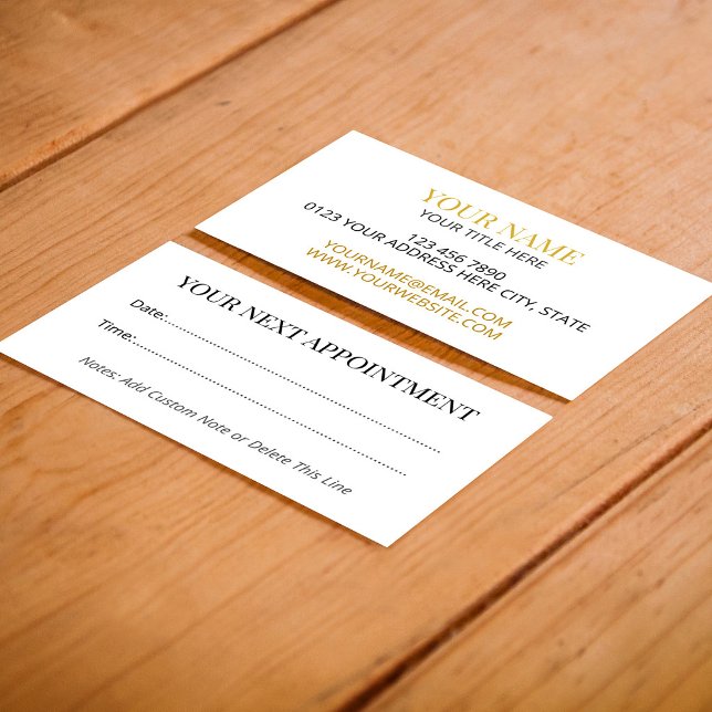 Custom Business Cards with Appointment on Back (Creator Uploaded)