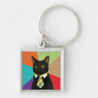 Custom Business Cat Keychain