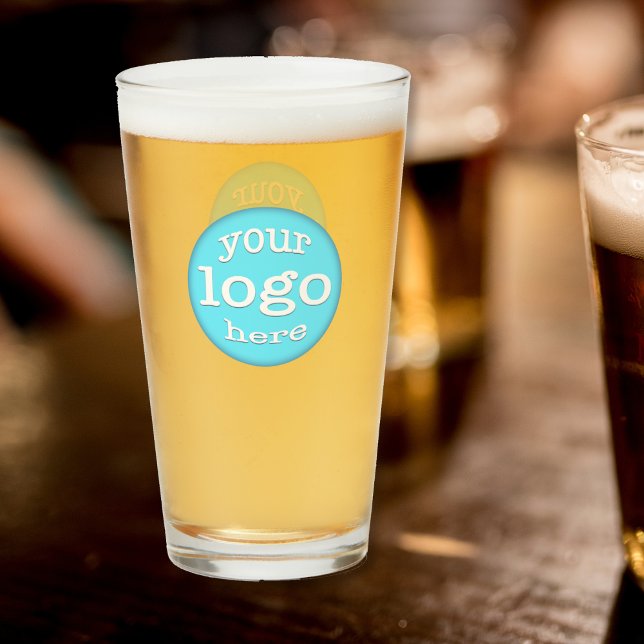 Custom Business Company Bar Team Logo Branded Beer Glass (Custom Business Company Bar Team Logo Branded Beer Glass)